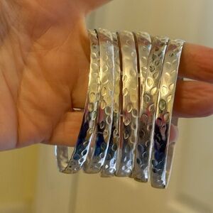 7 STERLING SILVER CHUNKY BANGLES!